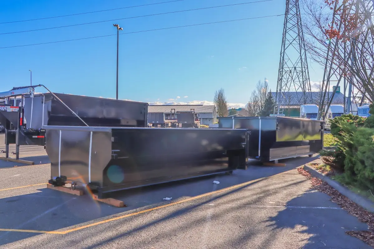 Roll-off dumpster ready for waste disposal at job site for Construction Dumpster Rental in Ojai
